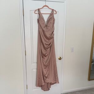 Elegant Sand Evening Gown